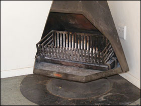 A modern fireplace on a smallholding in Midrand